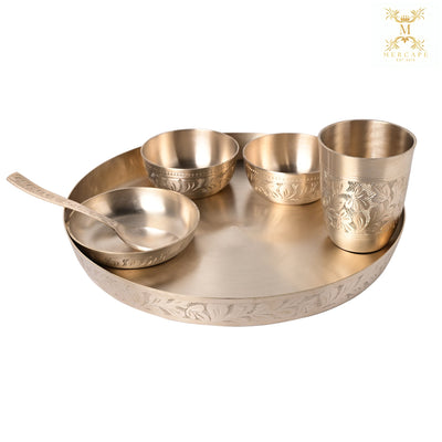Kansa Thali Set (Glossy & Matte Finish)