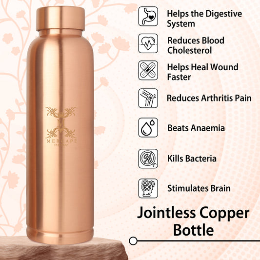 MERCAPE – Handcrafted Pure Copper Bottle - (950 ML)