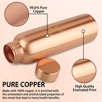 MERCAPE – Handcrafted Pure Copper Bottle - (950 ML)