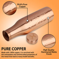 MERCAPE – Handcrafted Pure Copper Bottle - (950 ML)