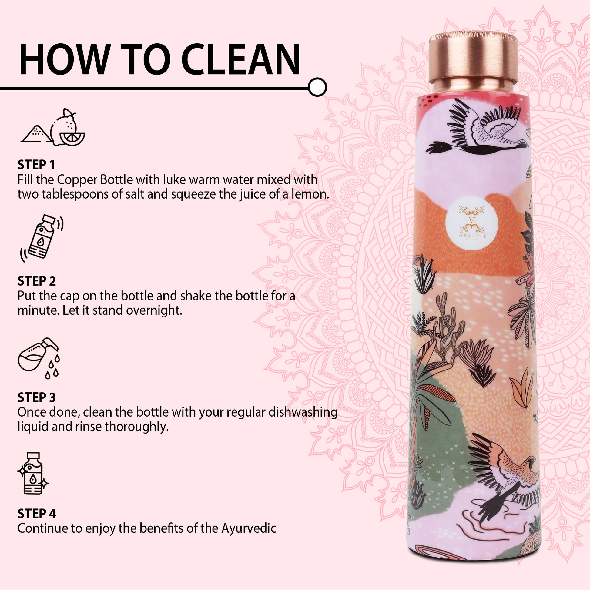 MERCAPE – Handcrafted Floral Fantasy Print - (900 ML)