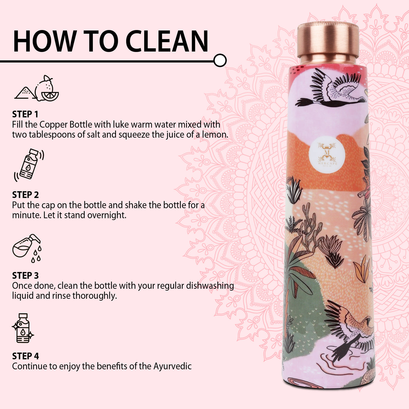 MERCAPE – Handcrafted Floral Fantasy Print - (900 ML)