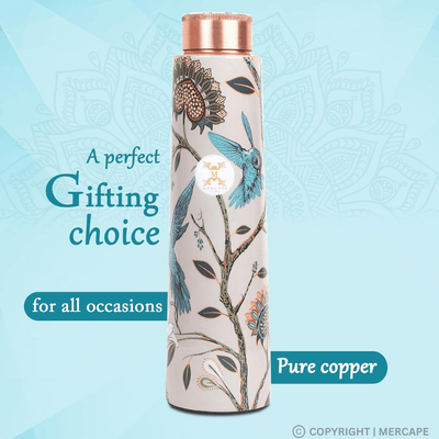 Buy 100% Pure Copper Water Bottle – Handmade, Leakproof, Ayurvedic | Mercape