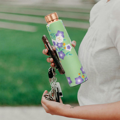 Printed Copper Bottle 950 ml with 2 Glass set 250 ml each