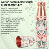 Printed Copper Bottle with Glass set