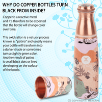 Printed Copper Bottle with Glass set