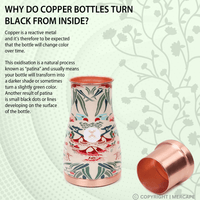 Copper Bedside Bottle Sugger pot 1000 ML Pure Copper