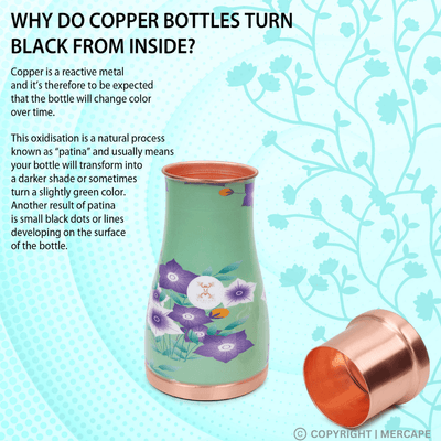 Copper Bedside Bottle 1000 ML Pure Copper Sugger Pot