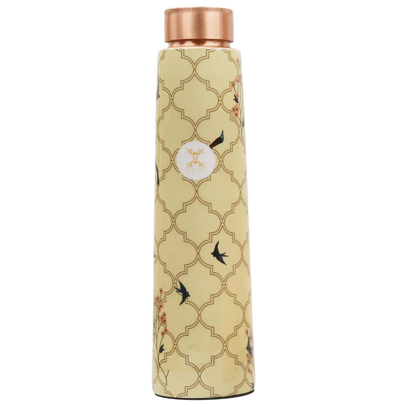 Printed Copper Bottle 950 ml with 2 Glass set 250 ml each