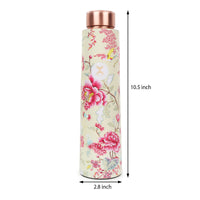 Printed Copper Bottle 950 ml with 2 Glass set 250 ml each