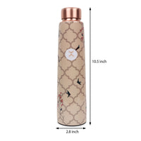 Printed Copper Bottle 950 ml with 2 Glass set 250 ml each