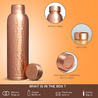 MERCAPE – Handcrafted Pure Copper Bottle - (950 ML)